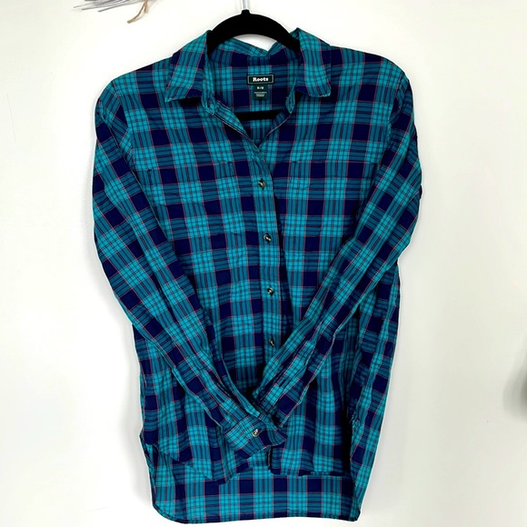 Supercute country blouse from Roots! With 2 front pockets - Picture 1 of 4